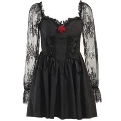 Kawaii Gothic Princess Rose Black Dress ON225 13 Kawaii Gothic Princess Rose Black Dress ON225 -EgrilDoll Fashion Outlet Store kawaii gothic princess rose black dress on225 963