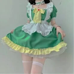 Kawaii Green Spring Maid Dress ON652 8 Kawaii Green Spring Maid Dress ON652 -EgrilDoll Fashion Outlet Store kawaii green spring maid dress on652 447