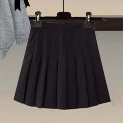 Kawaii Grey Open Shoulders Sweater And Black Skirt Set EG578 -EgrilDoll Fashion Outlet Store kawaii grey open shoulders sweater and black skirt set eg578 02 m 929