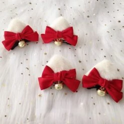 Kawaii Handmade Christmas Cat Ear Hair Clip EG16873 -EgrilDoll Fashion Outlet Store kawaii handmade christmas cat ear hair clip eg16873 840