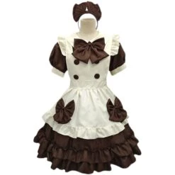 Kawaii Harajuku Chocolate Maid Bow Lolita Dress ON19 12 Kawaii Harajuku Chocolate Maid Bow Lolita Dress ON19 -EgrilDoll Fashion Outlet Store kawaii harajuku chocolate maid bow lolita dress on19 842