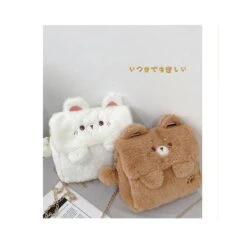 Kawaii Kuma Bear White Brown Sholder Bag ON454 -EgrilDoll Fashion Outlet Store kawaii kuma bear white brown sholder bag on454 261