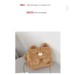 Kawaii Kuma Bear White Brown Sholder Bag ON454 -EgrilDoll Fashion Outlet Store kawaii kuma bear white brown sholder bag on454 832