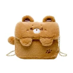 Kawaii Kuma Bear White Brown Sholder Bag ON454 -EgrilDoll Fashion Outlet Store kawaii kuma bear white brown sholder bag on454 944