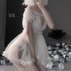 Kawaii Lace Babydoll Lingerie Pajamas Set EG086 -EgrilDoll Fashion Outlet Store kawaii lace babydoll lingerie pajamas set eg086 444