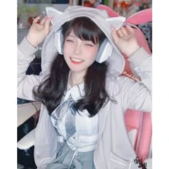 Kawaii Lolita Gray Coat +Gothic Blouse And Skirt Set Suit EG15098 -EgrilDoll Fashion Outlet Store kawaii lolita gray coat gothic blouse and skirt set suit eg15098 suits 529