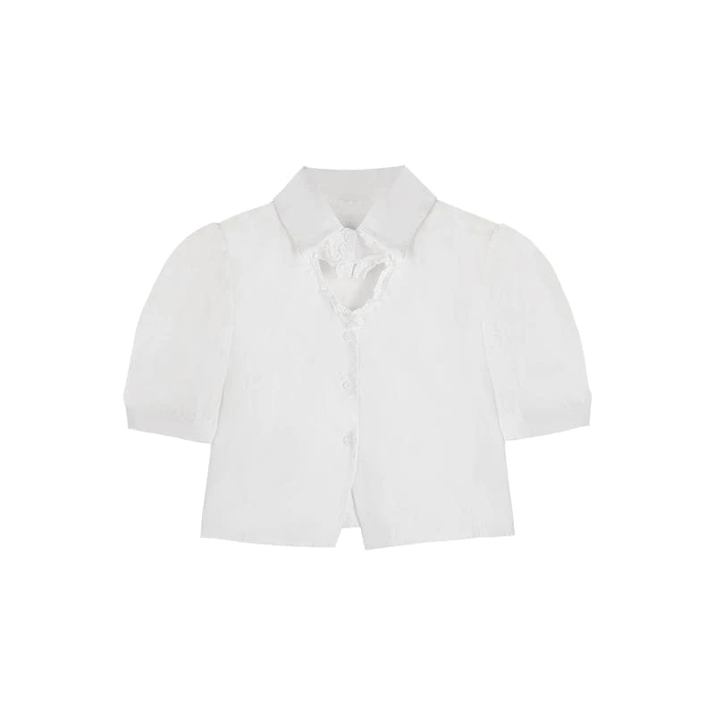 Kawaii Love Heart Hollow Out T-shirt Side Lace Up Plaid Dress ON15 6 Kawaii Love Heart Hollow Out T-shirt Side Lace Up Plaid Dress ON15 - Image 6