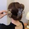 Kawaii Metal Bear Hollow Elegant Shark Clip EG16722