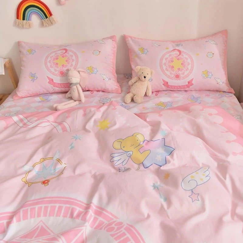 Kawaii Pastel Fashion CardCaptor Sakura Anime Bedding Set SS1621 4 Kawaii Pastel Fashion CardCaptor Sakura Anime Bedding Set SS1621 - Image 4