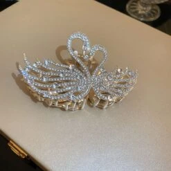 Kawaii Pearls Rhinestones Swan Pattern Hair Clips ON122 -EgrilDoll Fashion Outlet Store kawaii pearls rhinestones swan pattern hair clips on122 139