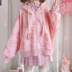 Kawaii Piggy Coat SP15711