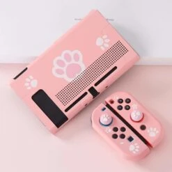 Kawaii Pink Cat Pastel Cute Paw Switch Protect Case And Store Bag SP16187 -EgrilDoll Fashion Outlet Store kawaii pink cat pastel cute paw switch protect case and store bag sp16187 639