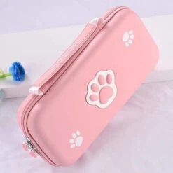 Kawaii Pink Cat Pastel Cute Paw Switch Protect Case And Store Bag SP16187