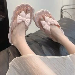 Kawaii Pink Princess Summer Bow Sandals SP18854 -EgrilDoll Fashion Outlet Store kawaii pink princess summer bow sandals sp18854 slippers 268