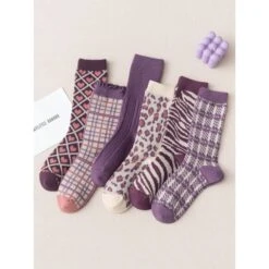 Kawaii Purple Comfy Socks ON355