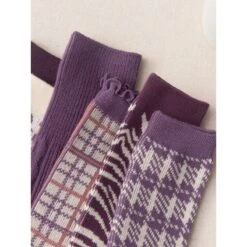 Kawaii Purple Comfy Socks ON355 -EgrilDoll Fashion Outlet Store kawaii purple comfy socks on355 928