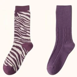 Kawaii Purple Comfy Socks ON355 -EgrilDoll Fashion Outlet Store kawaii purple comfy socks on355 zebra one size 446