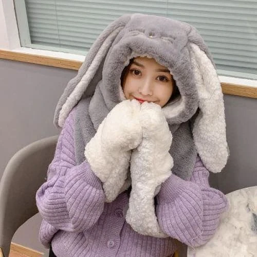 Kawaii Rabbit Hat Long Ears Cute Cartoon Plush Cap For Winter FY034 7 Kawaii Rabbit Hat Long Ears Cute Cartoon Plush Cap For Winter FY034 - Image 7