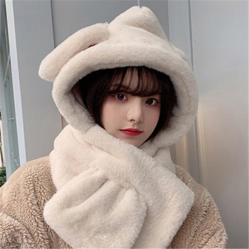 Kawaii Rabbit Hat Long Ears Cute Cartoon Plush Cap For Winter FY034 12 Kawaii Rabbit Hat Long Ears Cute Cartoon Plush Cap For Winter FY034 - Image 12