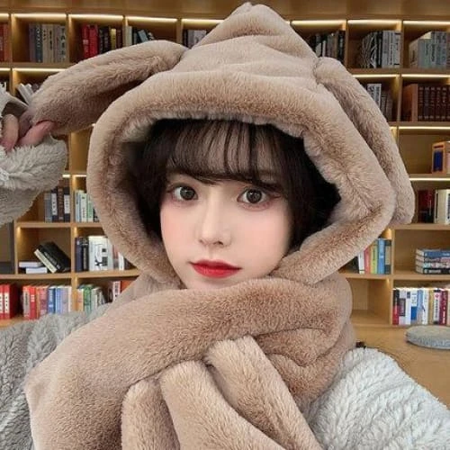 Kawaii Rabbit Hat Long Ears Cute Cartoon Plush Cap For Winter FY034 4 Kawaii Rabbit Hat Long Ears Cute Cartoon Plush Cap For Winter FY034 - Image 4