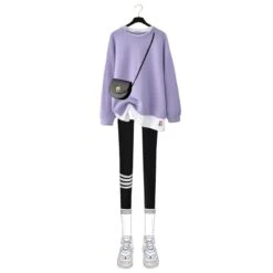 Kawaii Round Collar Sweatshirt Casual Leggings Two Piece Set ON256 6 Kawaii Round Collar Sweatshirt Casual Leggings Two Piece Set ON256 -EgrilDoll Fashion Outlet Store kawaii round collar sweatshirt casual leggings two piece set on256 247