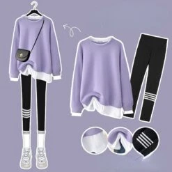 Kawaii Round Collar Sweatshirt Casual Leggings Two Piece Set ON256 7 Kawaii Round Collar Sweatshirt Casual Leggings Two Piece Set ON256 -EgrilDoll Fashion Outlet Store kawaii round collar sweatshirt casual leggings two piece set on256 s 663