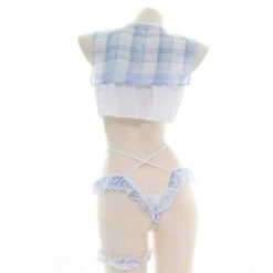 Kawaii Sweet Bow Plaid Cute Lingerie Set EG16255 -EgrilDoll Fashion Outlet Store kawaii sweet bow plaid cute lingerie set eg16255 662