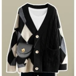 Kawaii Winter Cardigan Sweater Long Sleeve T-shirt Pants Three Piece Set ON248 -EgrilDoll Fashion Outlet Store kawaii winter cardigan sweater long sleeve t shirt pants three piece set on248 black coat 415