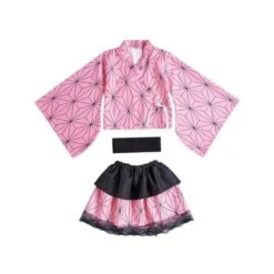Kid Demon Slayer Tanjirou Kamado / Nezuko Kamado Kimono Cosplay Costume HW11 -EgrilDoll Fashion Outlet Store kid demon slayer tanjirou kamado nezuko kimono cosplay costume hw11 384