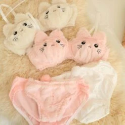 Kitty Ears Cartoon Cute Plush Lingerie Set EG15527