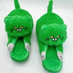 Kitty Home Slippers -EgrilDoll Fashion Outlet Store kitty home slippers a grass green us 6 7uk 5 5eu 36 37 445