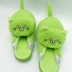 Kitty Home Slippers -EgrilDoll Fashion Outlet Store kitty home slippers a light green us 6 7uk 5 5eu 36 37 283