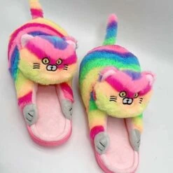 Kitty Home Slippers -EgrilDoll Fashion Outlet Store kitty home slippers a rainbow color us 6 7uk 5 5eu 36 37 258