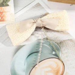Korean Bow Pearls Chain Rhinestone Hair Clip EG16687 -EgrilDoll Fashion Outlet Store korean bow pearls chain rhinestone hair clip eg16687 958