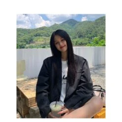 Korean Fashion Black Loose Blazer & Black Shorts TK020 13 Korean Fashion Black Loose Blazer & Black Shorts TK020 -EgrilDoll Fashion Outlet Store korean fashion black loose blazer shorts tk020 231