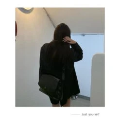 Korean Fashion Black Loose Blazer & Black Shorts TK020 11 Korean Fashion Black Loose Blazer & Black Shorts TK020 -EgrilDoll Fashion Outlet Store korean fashion black loose blazer shorts tk020 382