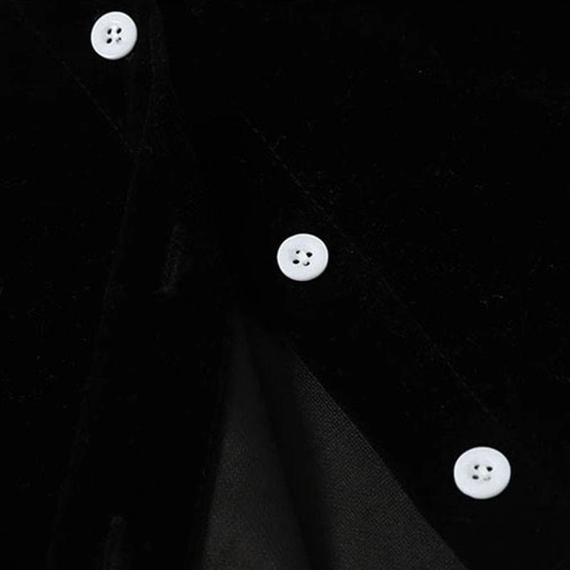 Korean Ruffled Black White Blouse&High Waist Pants Suits BE142 3 Korean Ruffled Black White Blouse&High Waist Pants Suits BE142 - Image 3