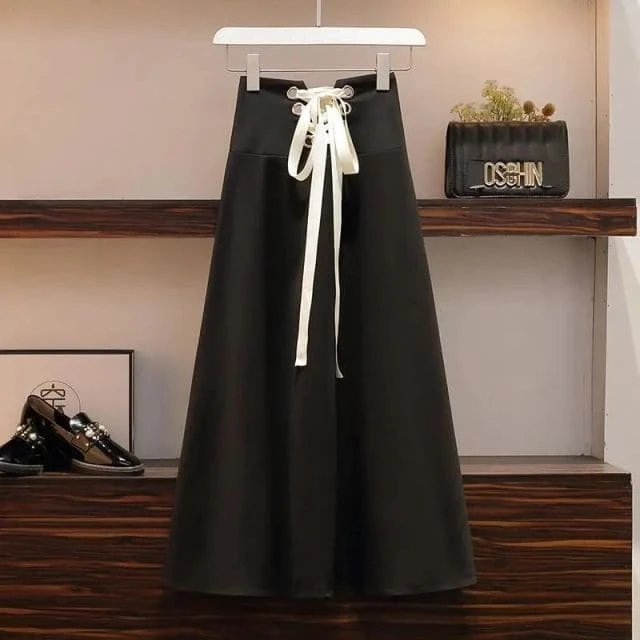 Korean Two-piece Square Neck Sweater High Waist Skirt Set EG16730 5 Korean Two-piece Square Neck Sweater High Waist Skirt Set EG16730 - Image 5