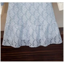 L-4XL Plus Size Blue/Green Hollow Out Lace Ruffle Sweet Dress BE382 -EgrilDoll Fashion Outlet Store l 4xl plus size bluegreen hollow out lace ruffle sweet dress be382 891