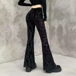 Lace Cross Stretch Thin Flared Wide-leg Pants -EgrilDoll Fashion Outlet Store lace cross stretch thin flared wide leg pants 569