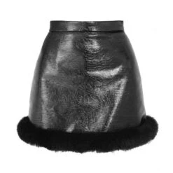 Leather Plush A-line Short Skirt EE0659 7 Leather Plush A-line Short Skirt EE0659 -EgrilDoll Fashion Outlet Store leather plush a line short skirt ee0659 878