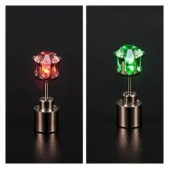 Light Up LED Bling Ear Stud Earrings Flash Zircon Ear Earrings Accessories For Party Christmas Earrings -EgrilDoll Fashion Outlet Store light up led bling ear stud earrings flash zircon accessories for party christmas 1 pair1 198