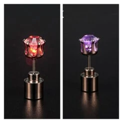 Light Up LED Bling Ear Stud Earrings Flash Zircon Ear Earrings Accessories For Party Christmas Earrings -EgrilDoll Fashion Outlet Store light up led bling ear stud earrings flash zircon accessories for party christmas 1 pair2 594