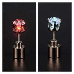 Light Up LED Bling Ear Stud Earrings Flash Zircon Ear Earrings Accessories For Party Christmas Earrings -EgrilDoll Fashion Outlet Store light up led bling ear stud earrings flash zircon accessories for party christmas 1 pair3 542