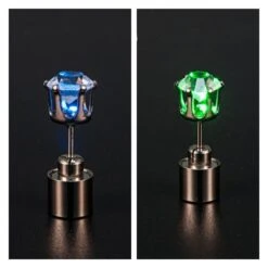 Light Up LED Bling Ear Stud Earrings Flash Zircon Ear Earrings Accessories For Party Christmas Earrings -EgrilDoll Fashion Outlet Store light up led bling ear stud earrings flash zircon accessories for party christmas 1 pair4 635