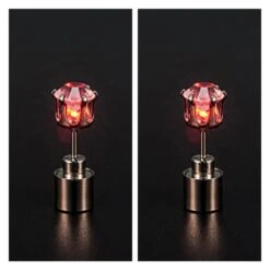 Light Up LED Bling Ear Stud Earrings Flash Zircon Ear Earrings Accessories For Party Christmas Earrings -EgrilDoll Fashion Outlet Store light up led bling ear stud earrings flash zircon accessories for party christmas 1 pair6 801