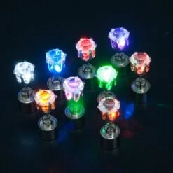 Light Up LED Bling Ear Stud Earrings Flash Zircon Ear Earrings Accessories For Party Christmas Earrings