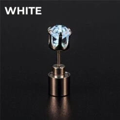 Light Up LED Bling Ear Stud Earrings Flash Zircon Ear Earrings Accessories For Party Christmas Earrings -EgrilDoll Fashion Outlet Store light up led bling ear stud earrings flash zircon accessories for party christmas white 654