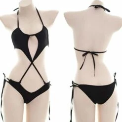 Little Devil Cute Black Hollow Out Lingerie EG14501