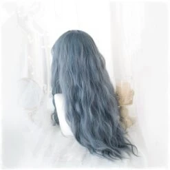 Lolita Blue Gray Wavy Long Curly Wig EG15443 -EgrilDoll Fashion Outlet Store lolita blue gray wavy long curly wig eg15443 wigs 839